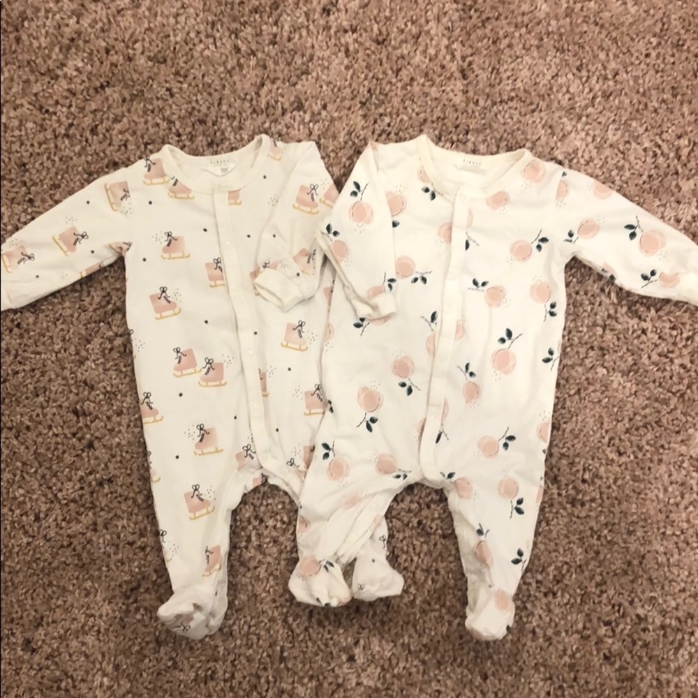 Firsts by Petit Lem Sleeper Footie (Set of 2)